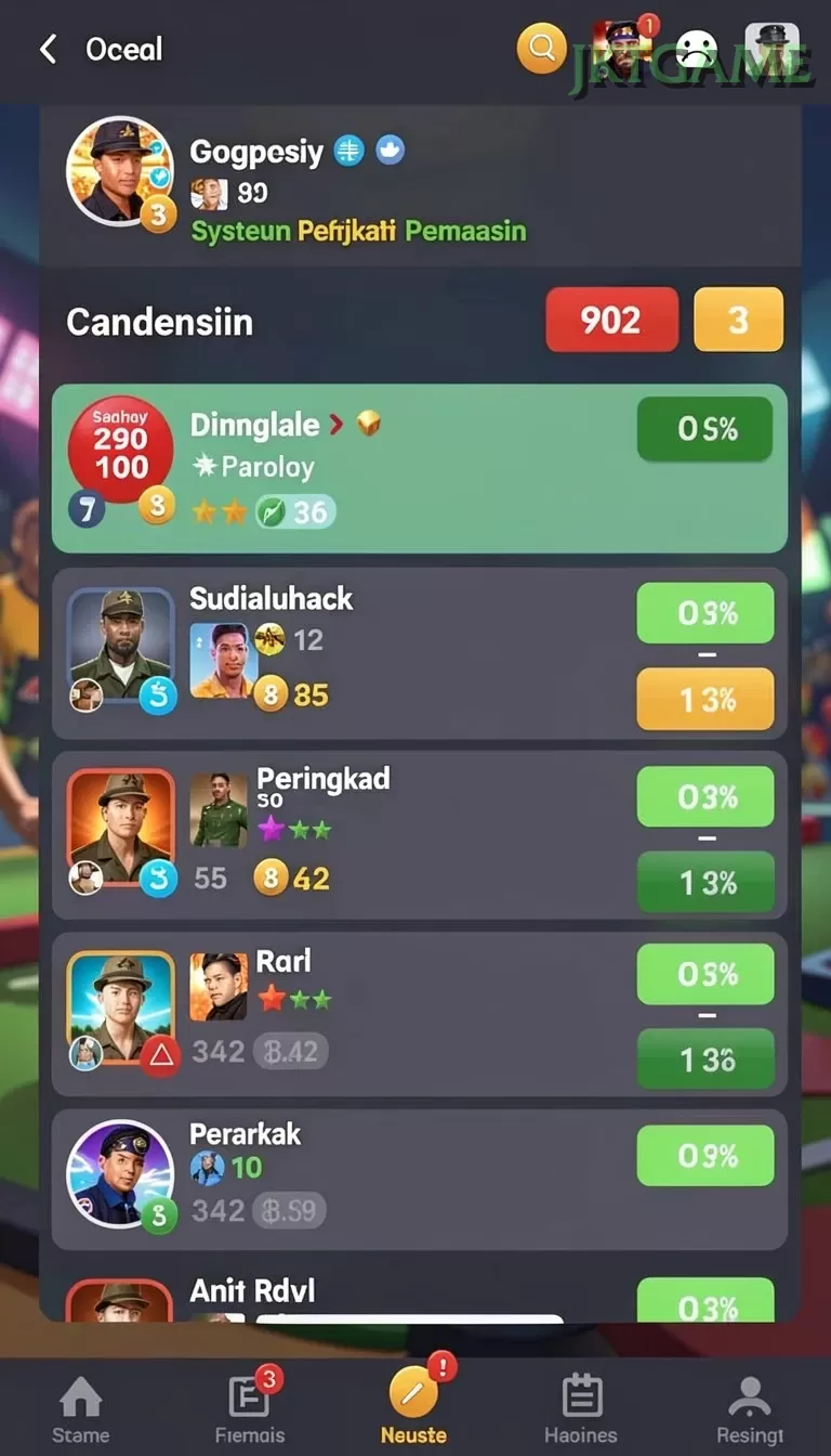Cuplikan layar 369ZK — aktivitas
